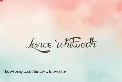 Lance Whitworth