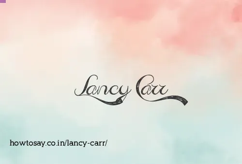 Lancy Carr
