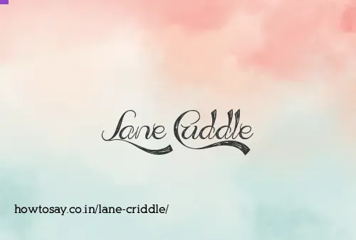 Lane Criddle