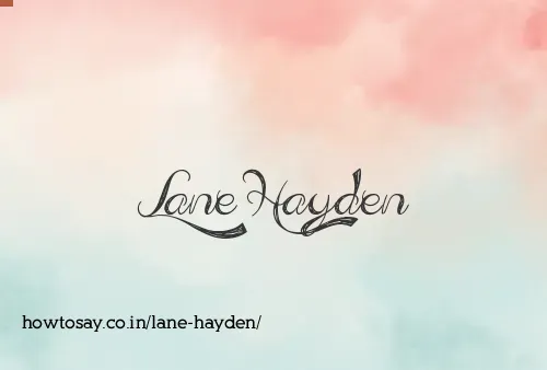 Lane Hayden