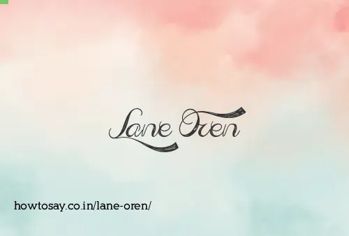 Lane Oren