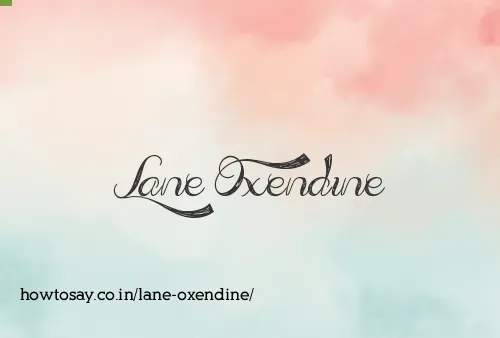 Lane Oxendine