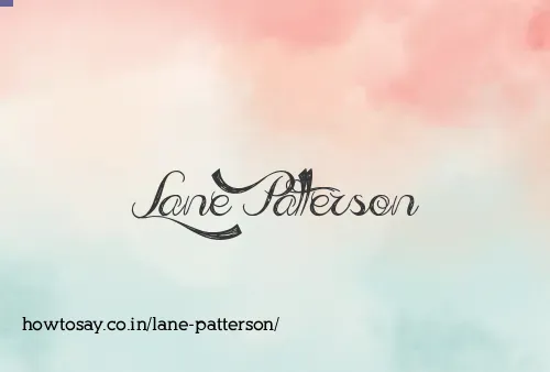 Lane Patterson