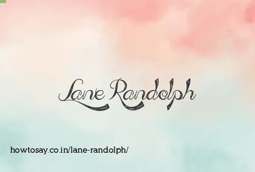 Lane Randolph
