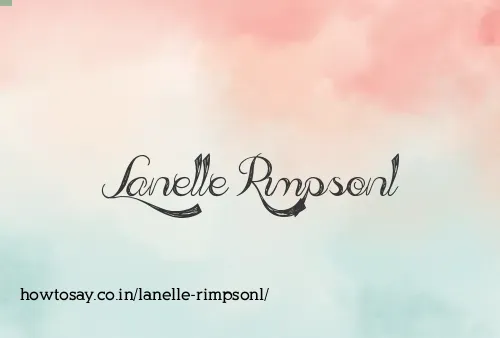 Lanelle Rimpsonl