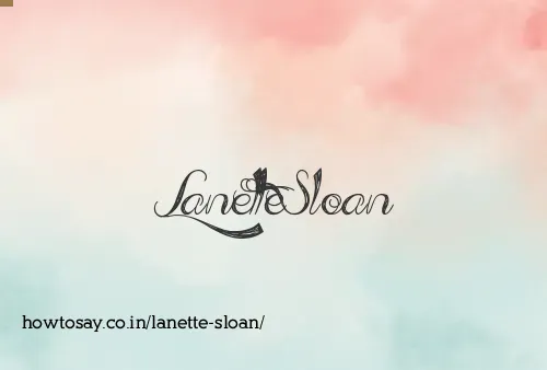 Lanette Sloan
