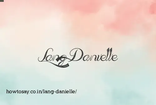 Lang Danielle