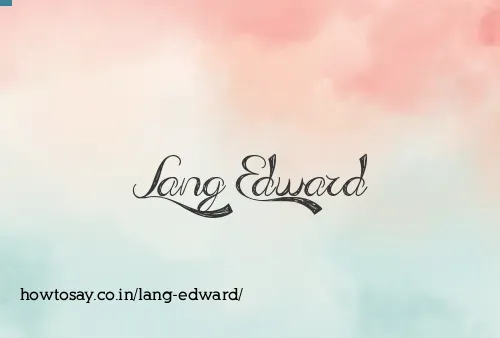 Lang Edward