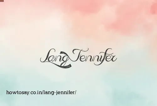 Lang Jennifer