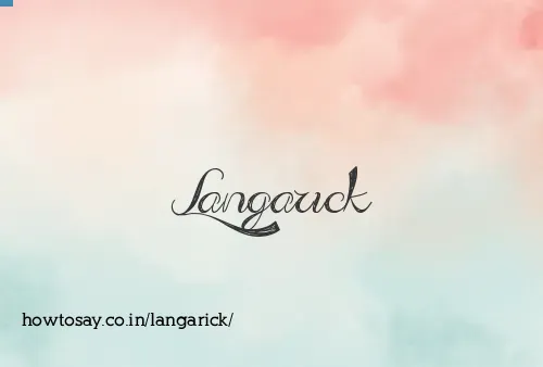 Langarick