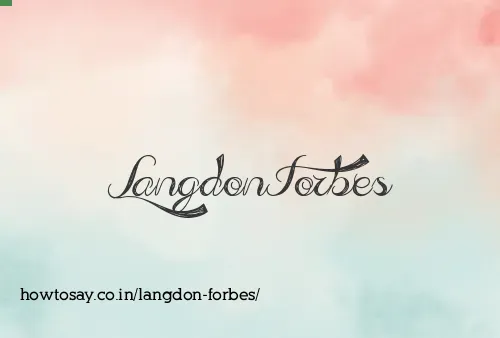 Langdon Forbes