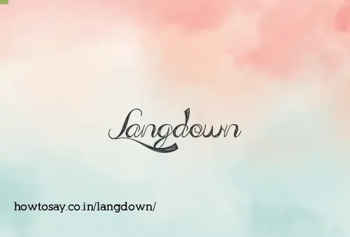 Langdown