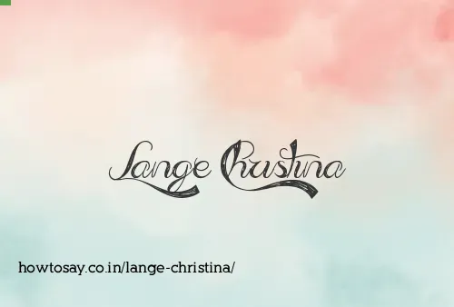 Lange Christina