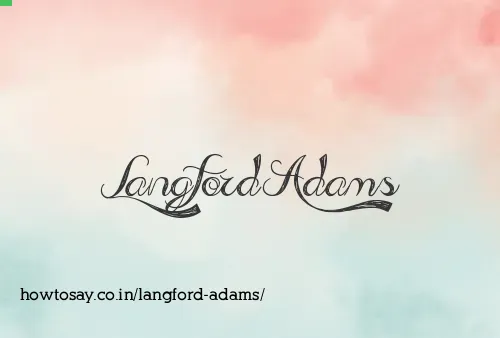 Langford Adams
