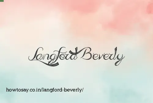Langford Beverly