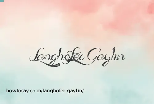 Langhofer Gaylin