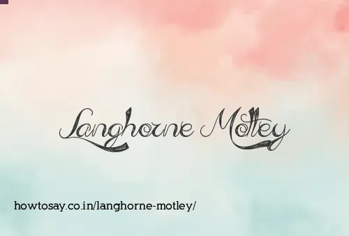 Langhorne Motley