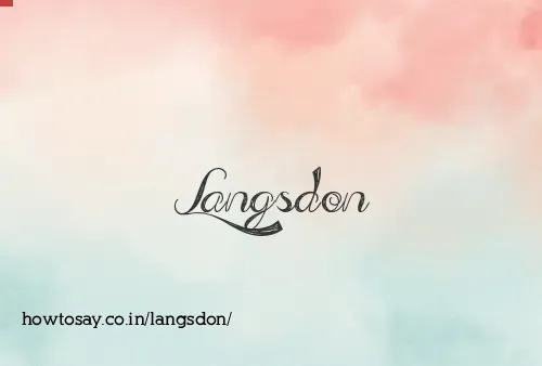 Langsdon