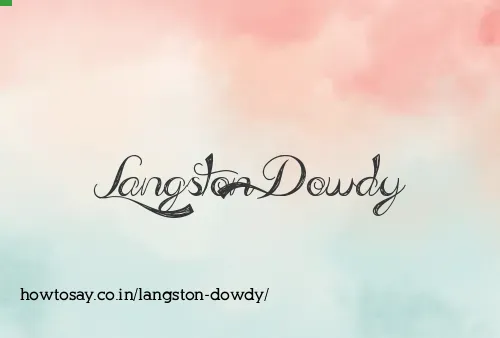 Langston Dowdy