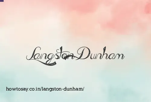 Langston Dunham