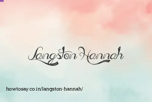 Langston Hannah