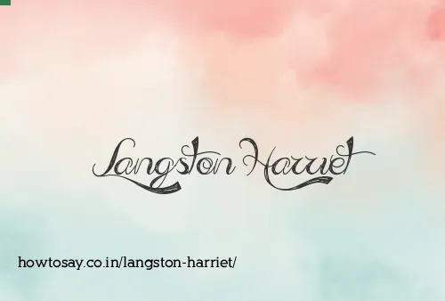 Langston Harriet