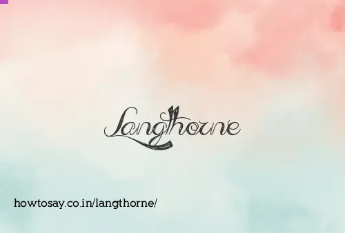 Langthorne