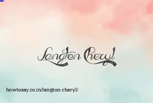 Langton Cheryl