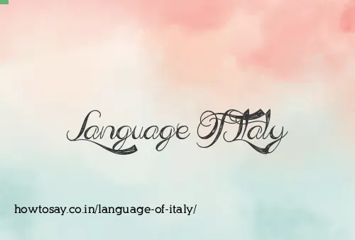 Language Of Italy