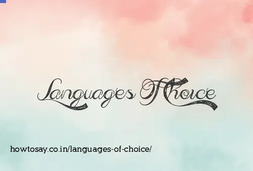 Languages Of Choice