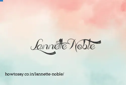 Lannette Noble