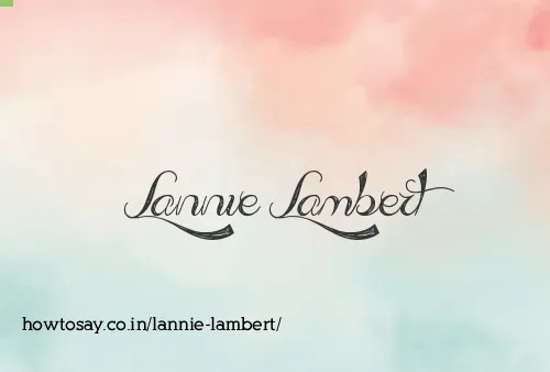 Lannie Lambert