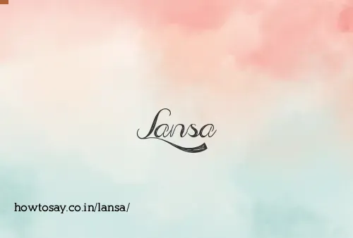 Lansa