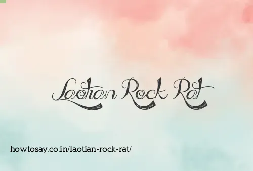 Laotian Rock Rat
