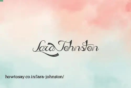 Lara Johnston