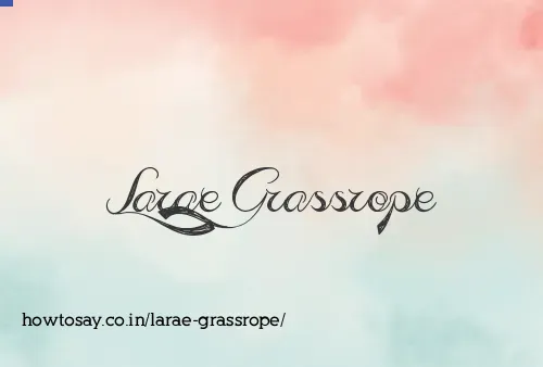 Larae Grassrope