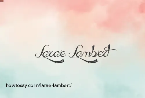 Larae Lambert