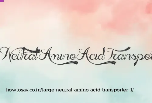 Large Neutral Amino Acid Transporter 1
