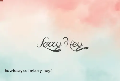 Larry Hey