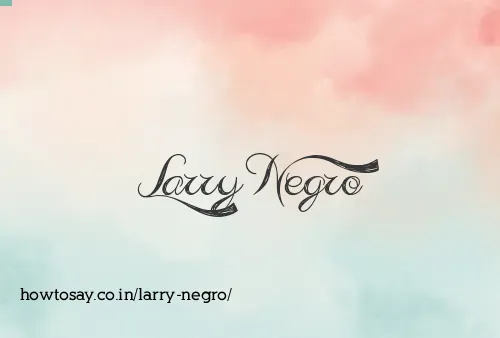 Larry Negro