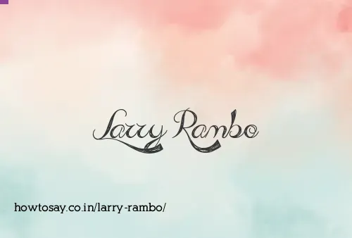 Larry Rambo