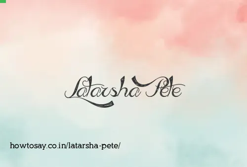 Latarsha Pete