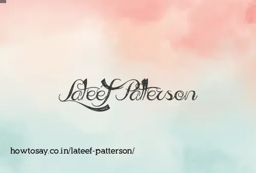 Lateef Patterson