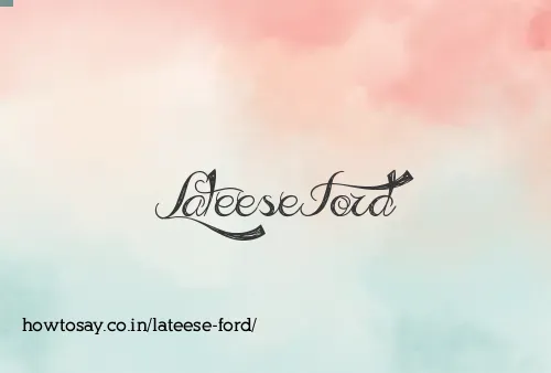 Lateese Ford