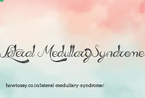 Lateral Medullary Syndrome