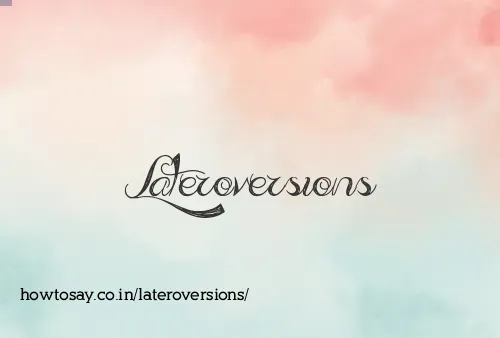 Lateroversions
