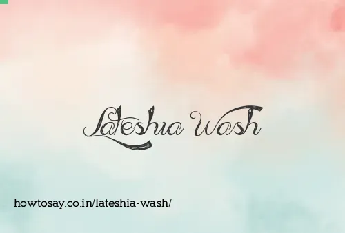 Lateshia Wash