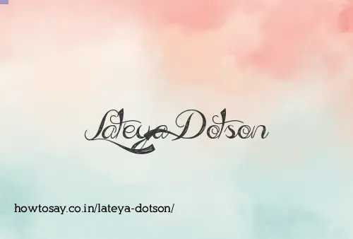 Lateya Dotson