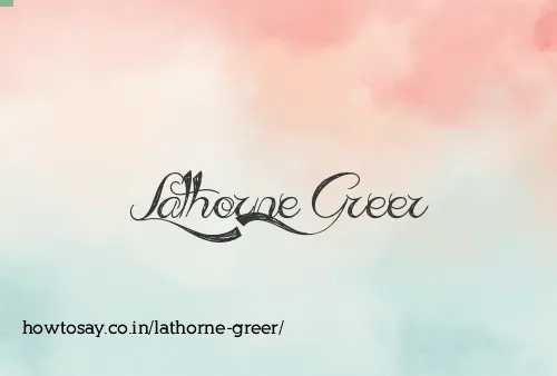Lathorne Greer