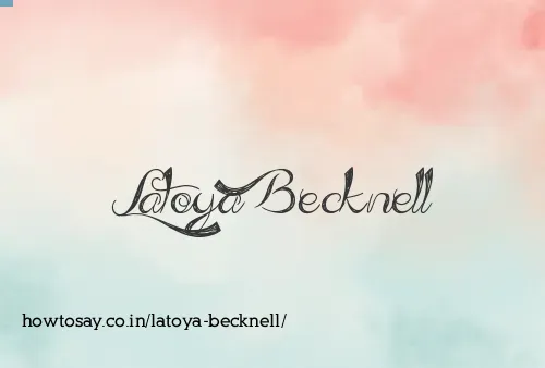 Latoya Becknell
